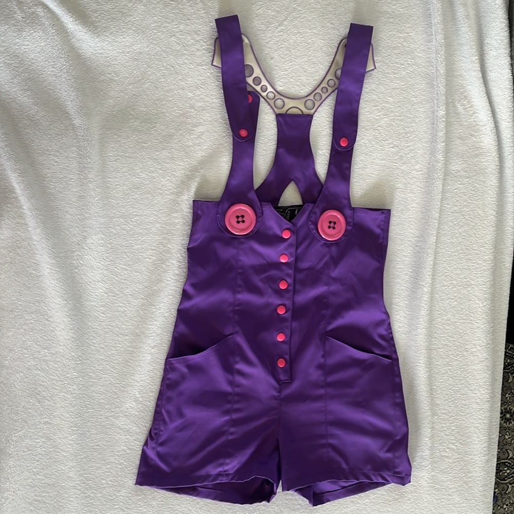 Cyberdog UK purple pink jumper overall shorts size small